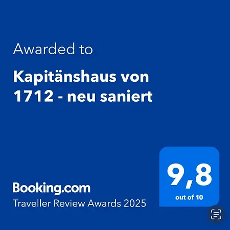 Kapitaenshaus Von 1712 - Neu Saniert Apartment *